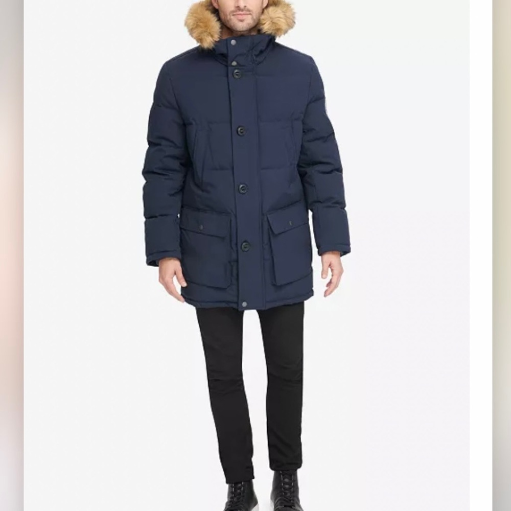 Tommy Hilfiger Long Snorkel Navy Artic Hooded Coat Parka - Picture 5 of 14
